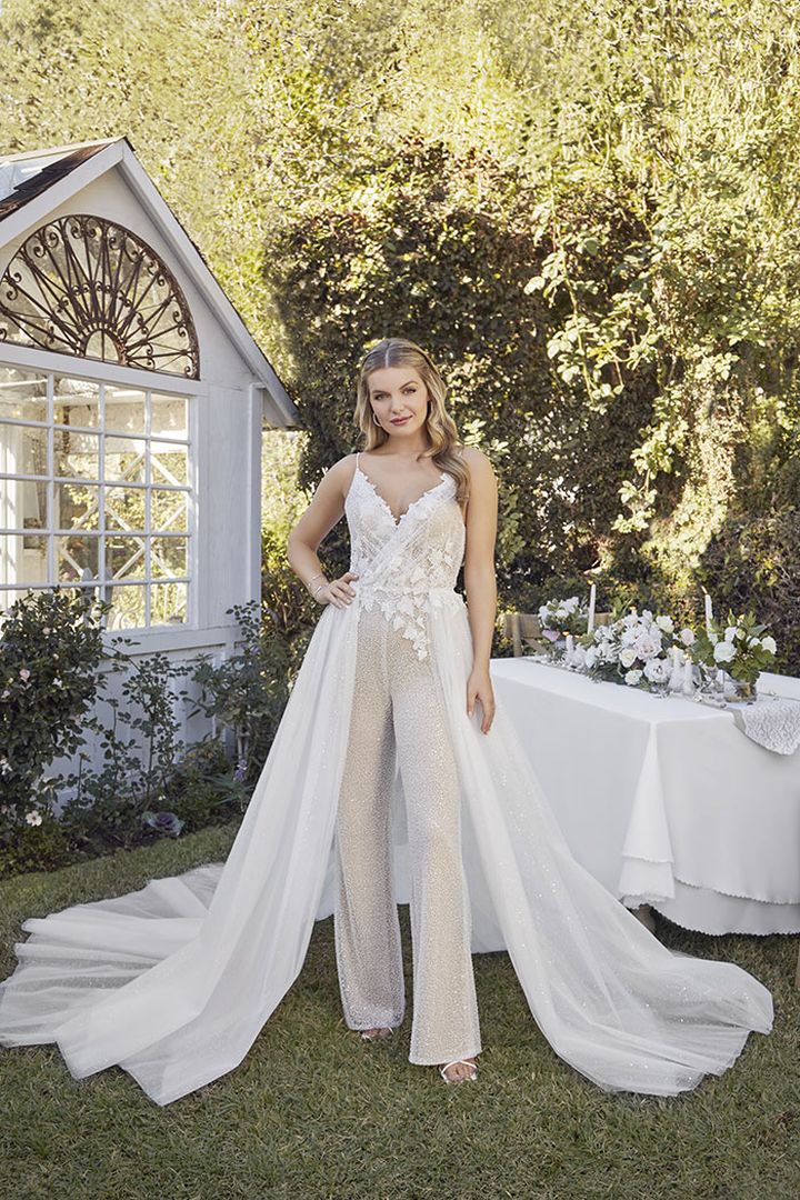 Casablanca Bridal 2493 Melanie Wedding Jumpsuit - Image 6