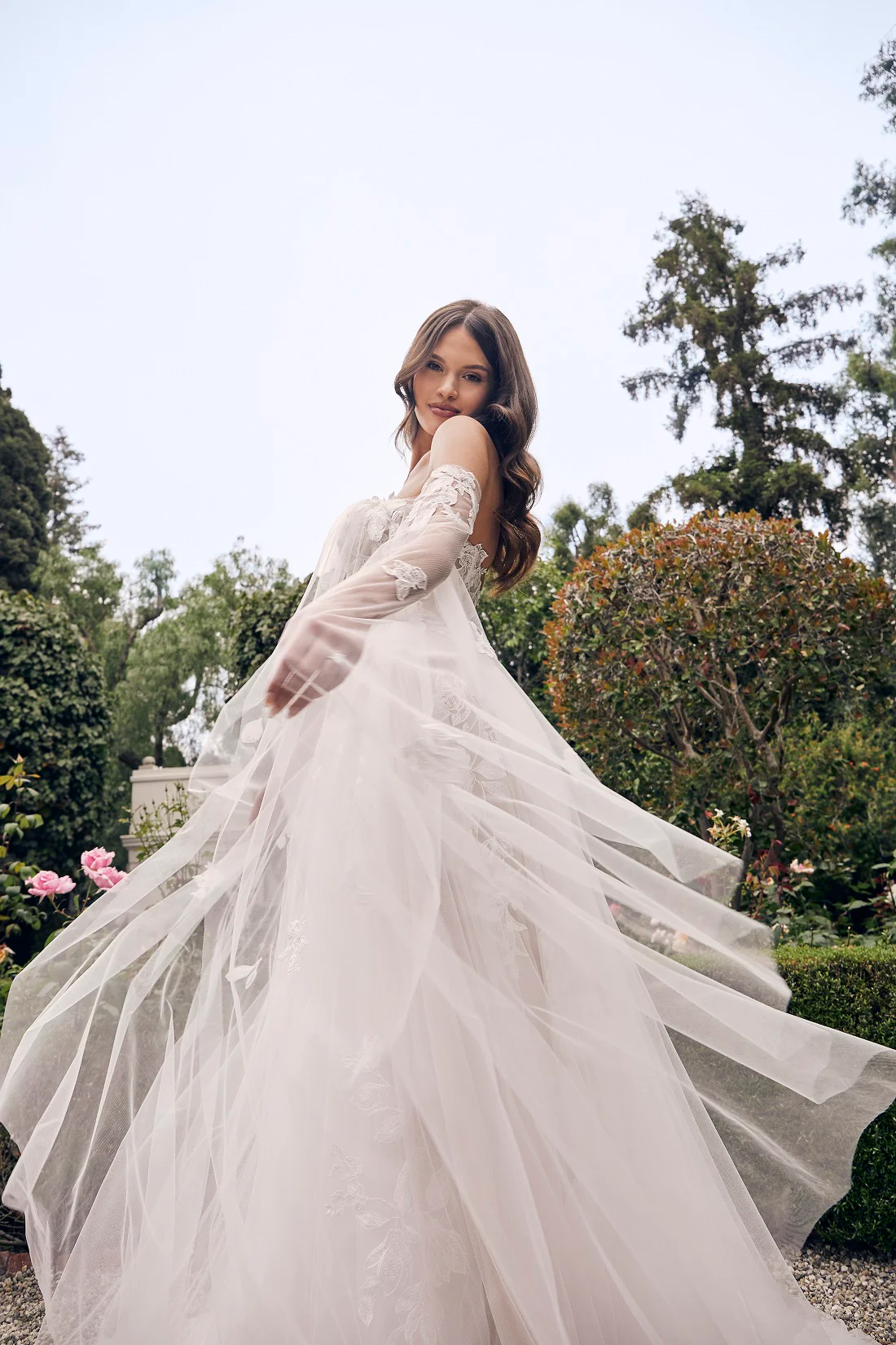 Casablanca Bridal 2537 Adalaide A-Line Sheer Floral Corset Strapless Sweetheart Neckline Wedding Gown - Image 10