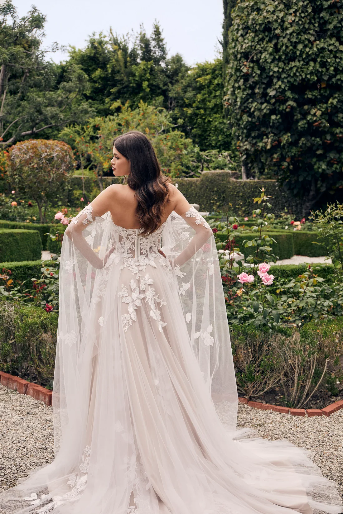 Casablanca Bridal 2537 Adalaide A-Line Sheer Floral Corset Strapless Sweetheart Neckline Wedding Gown - Image 7