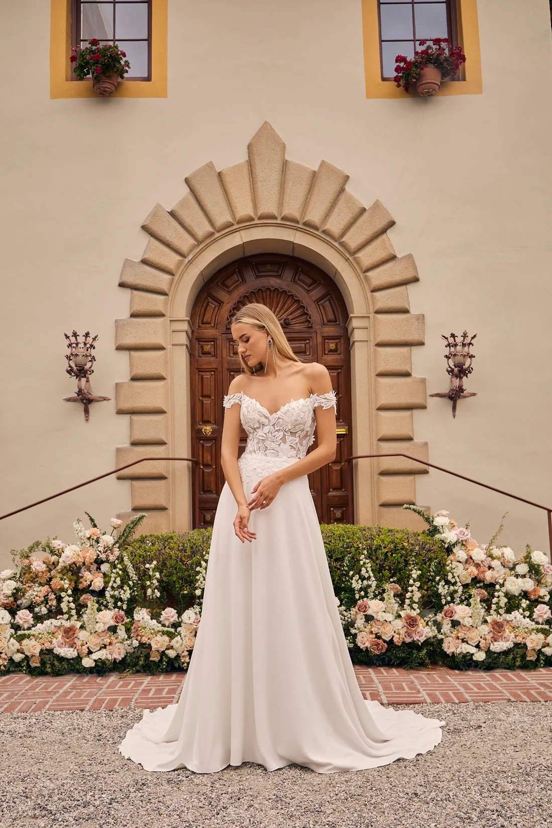 Casablanca Bridal 2541-2 Wedding Jumpsuit Ausustine 2 lace top - Image 8
