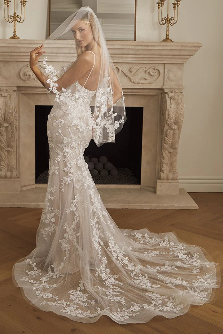 Casablanca Bridal 2573 Merideth Wedding Dress Fit and Flare Lace - Image 3