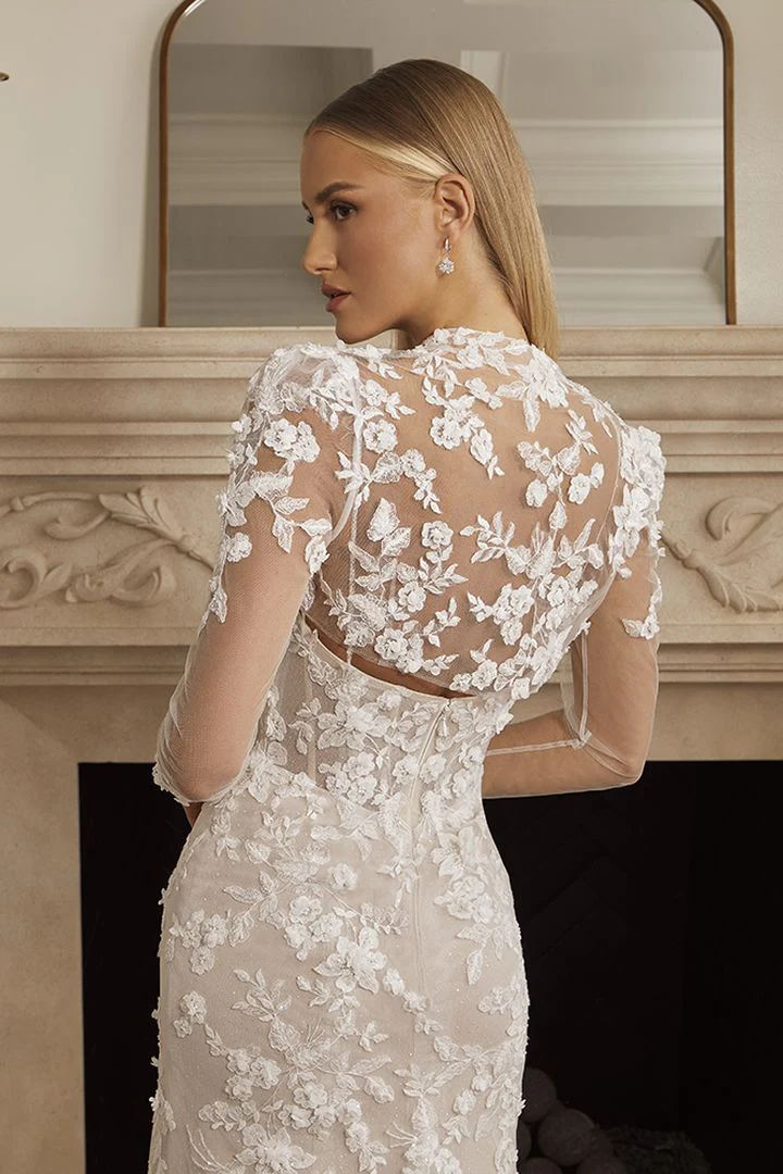 Casablanca Bridal 2573 Merideth Wedding Dress Fit and Flare Lace - Image 4