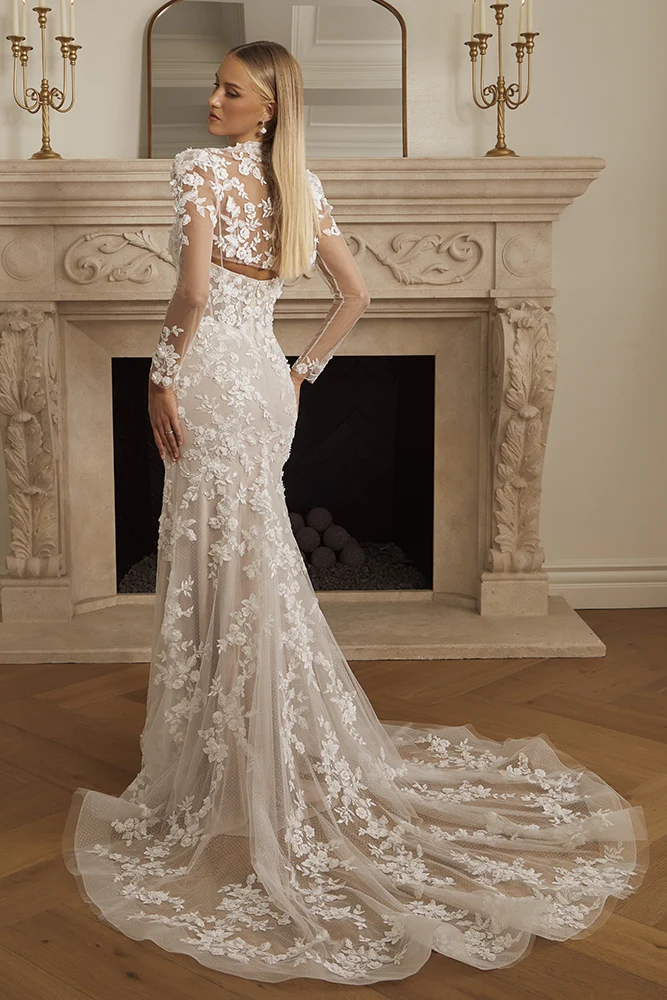 Casablanca Bridal 2573 Merideth Wedding Dress Fit and Flare Lace - Image 6