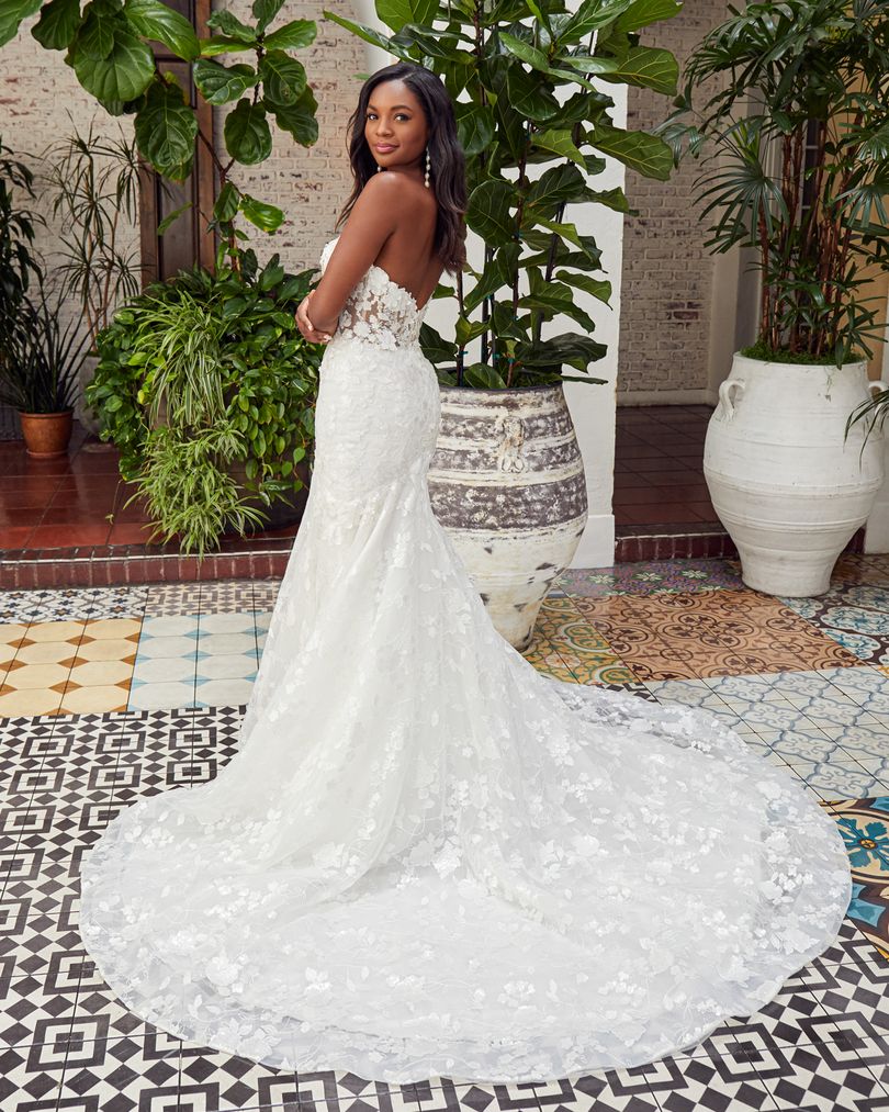 Casablanca Beloved Maren BL359 Sheer Floral Wedding Dress Bridal Gown - Image 2