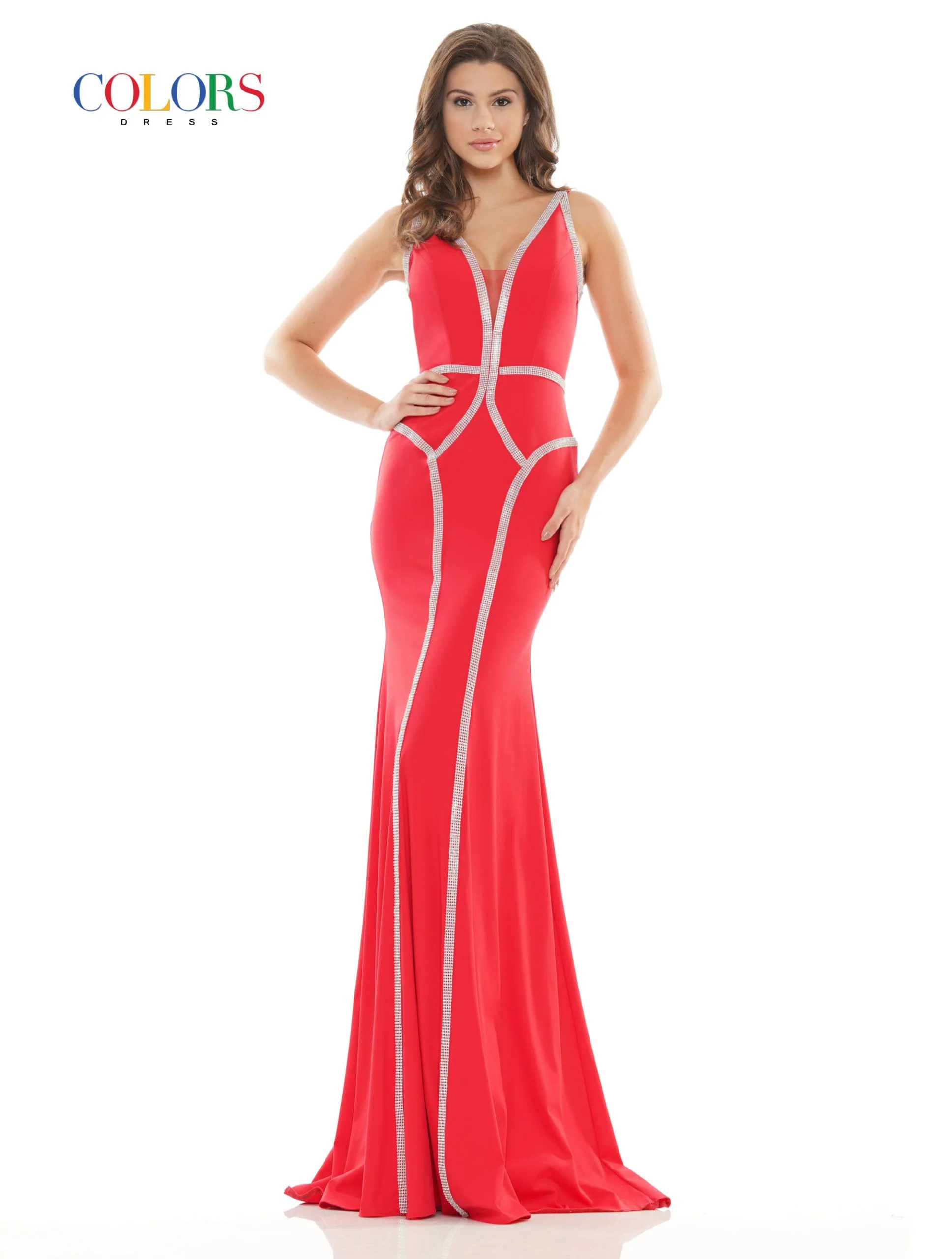 Colors 2696 Size 4 Turquoise Prom Dress Pageant Gown - Image 3