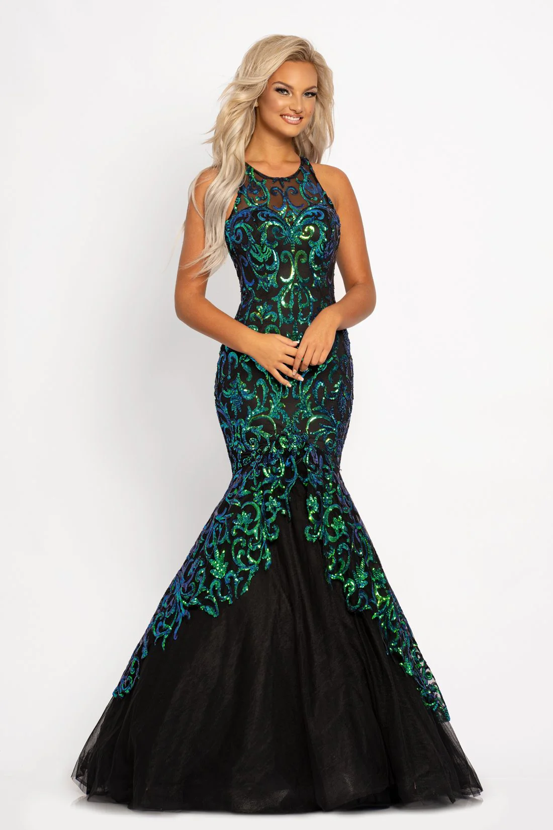 Johnathan Kayne 2215 sz 20 Sequin mermaid prom dress pageant gown evening dress - Image 2