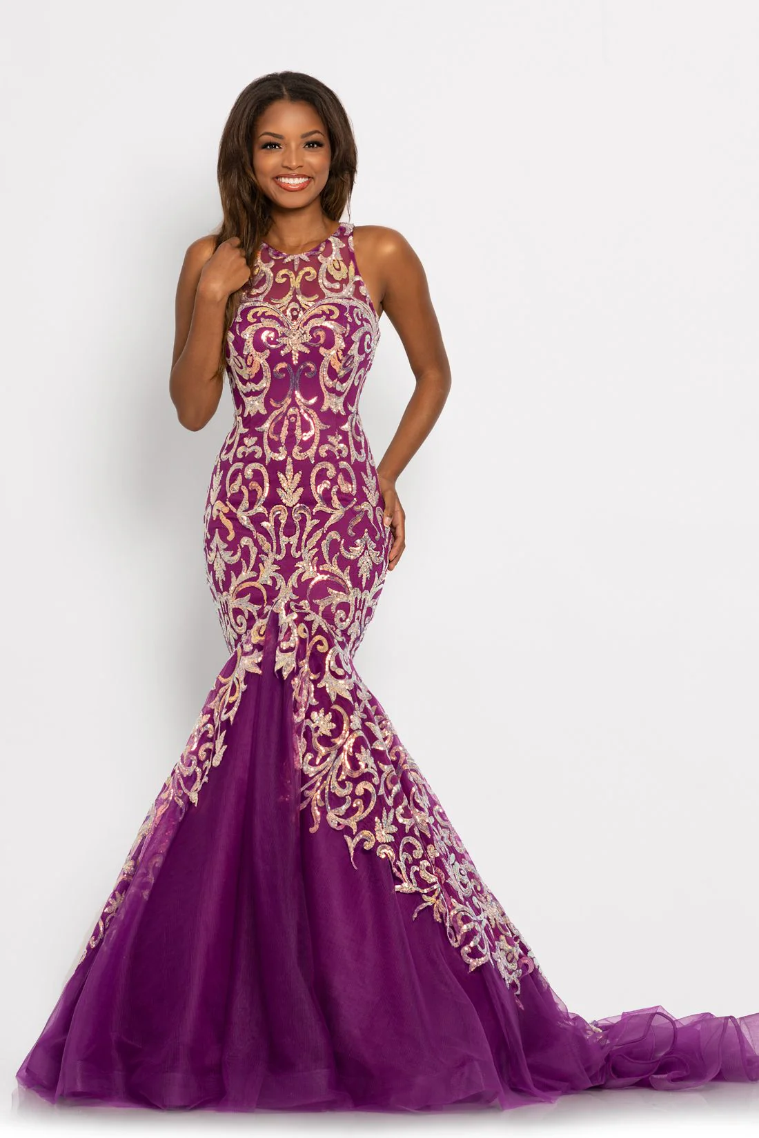 Johnathan Kayne 2215 sz 20 Sequin mermaid prom dress pageant gown evening dress - Image 3