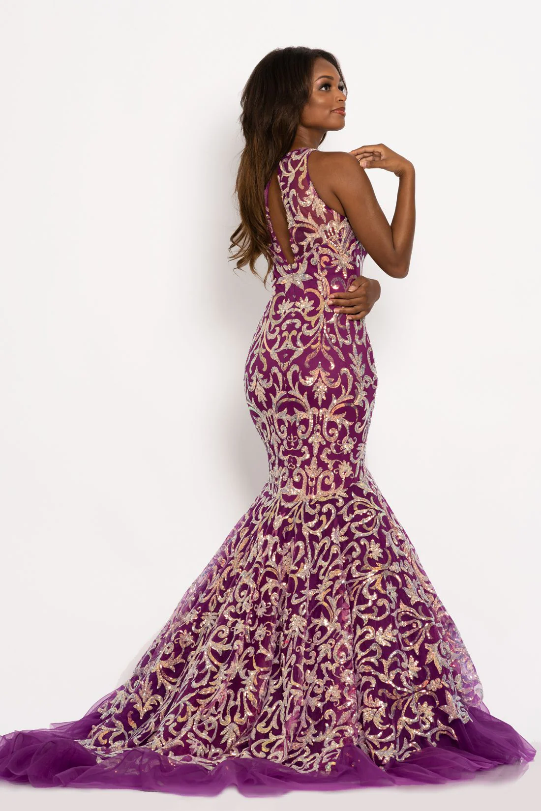Johnathan Kayne 2215 sz 20 Sequin mermaid prom dress pageant gown evening dress - Image 4