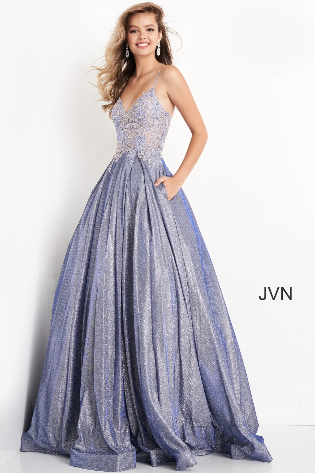 Jovani JVN2206 Size 10 Black Prom Dress Ballgown Lace - Image 8