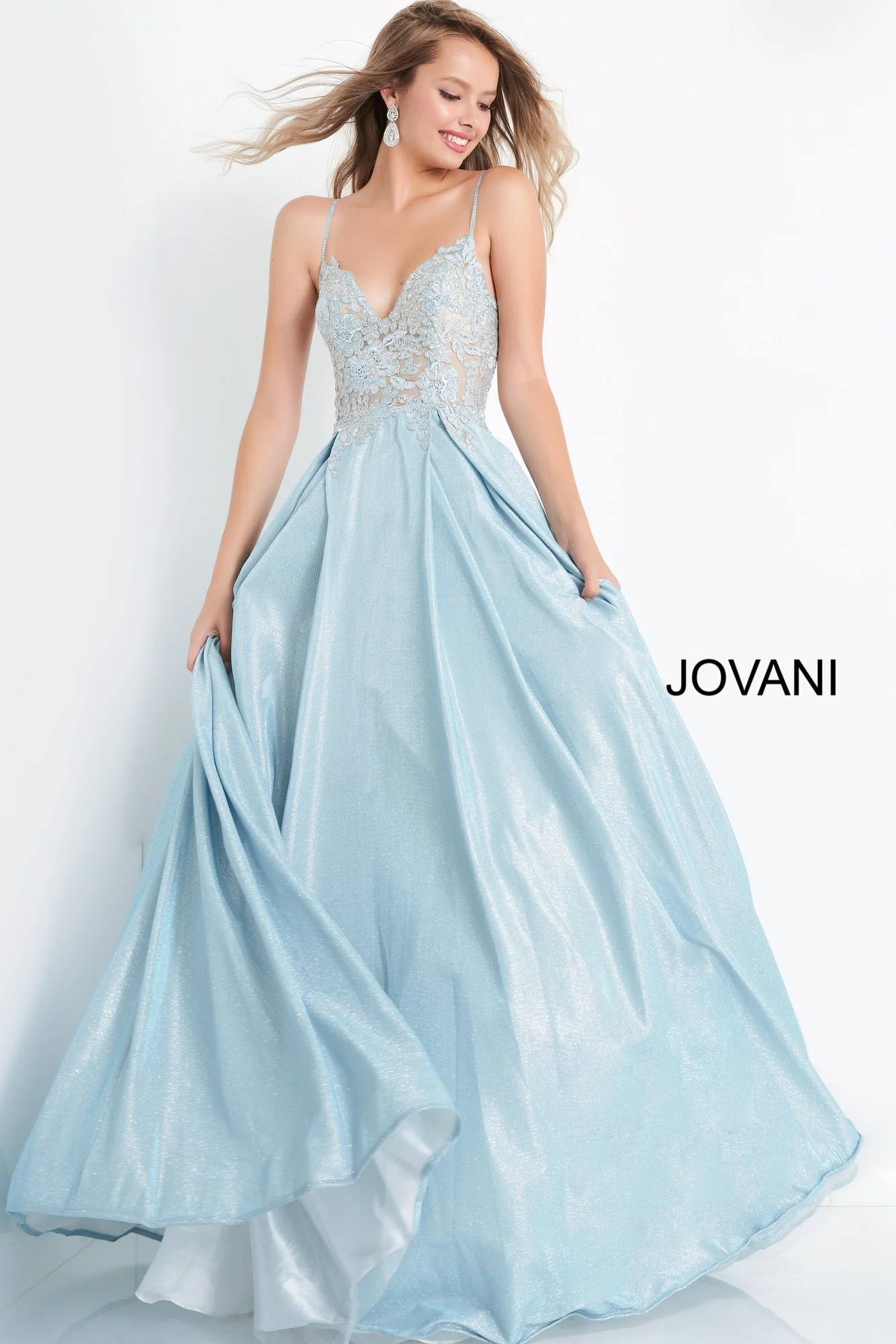 Jovani JVN2206 Size 10 Black Prom Dress Ballgown Lace - Image 9