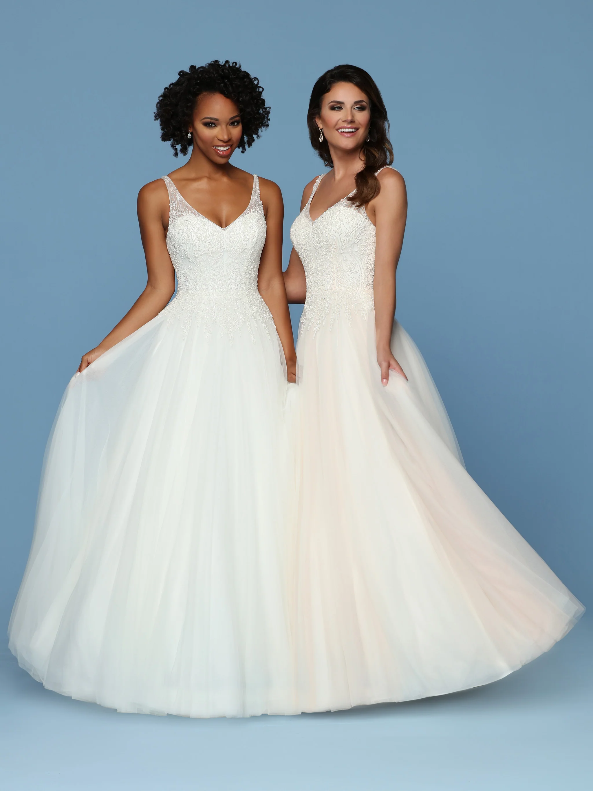 Davinci Bridal 50544 Embellished Bodice Tulle A Line Ballgown Wedding Dress V Ncek - Image 4