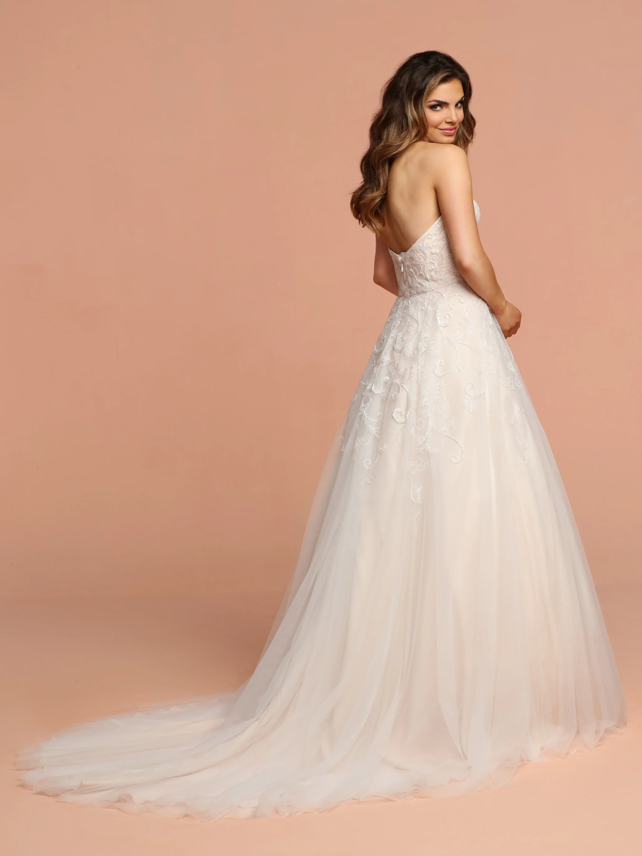Davinci Bridal 50581 Embellished Tulle Ballgown Wedding Dress Sweetheart Strapless - Image 2