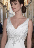 Davinci Bridal 8373 Size 24 Long A Line Wedding Dress V Neck Train Bridal Gown - Image 3