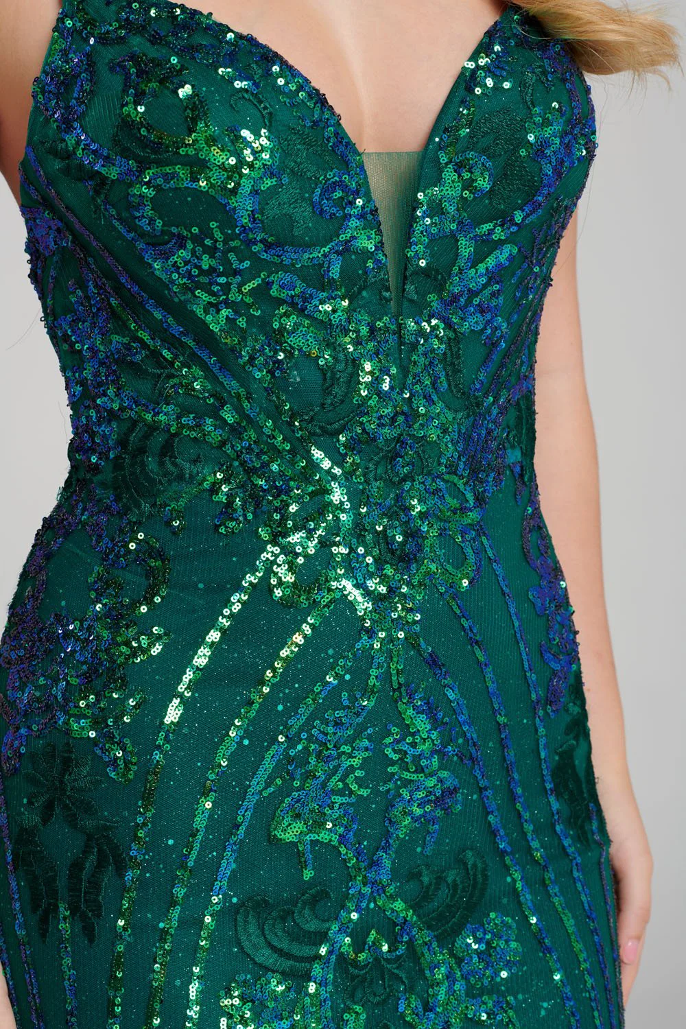 Ellie Wilde EW120028 Size 8 Long Sequin Mermaid Backless Prom Dress Pageant Shimmer - Image 5