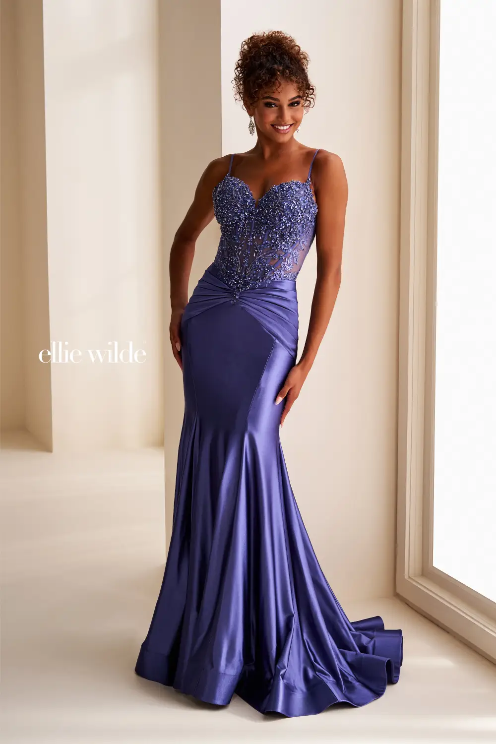 Ellie Wilde EW36004 Jersey Corset Prom Dress Mermaid Gown - Image 6