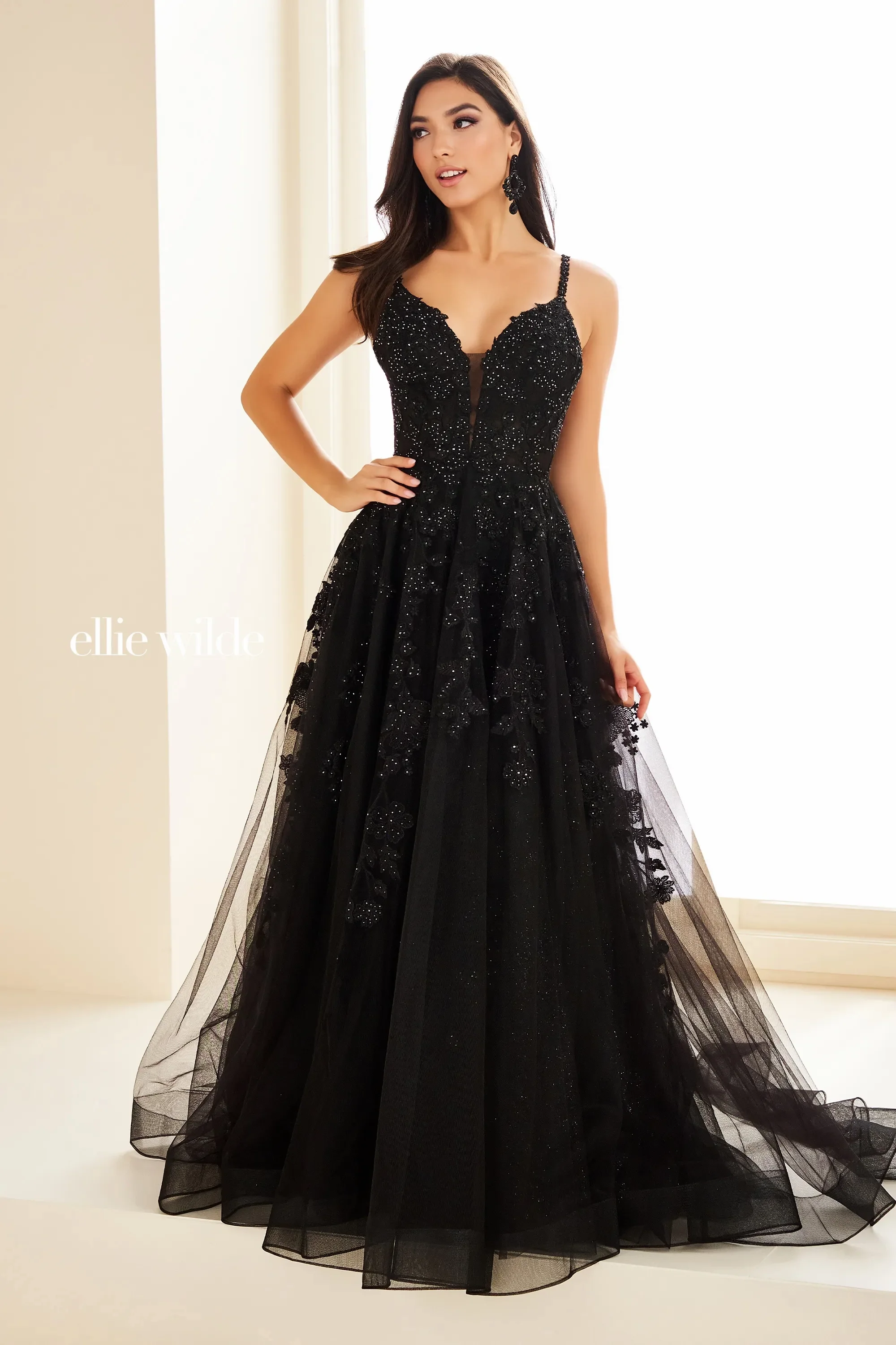 Ellie Wilde EW36015 Size 12 Strawberry Lace Prom Dress - Image 7