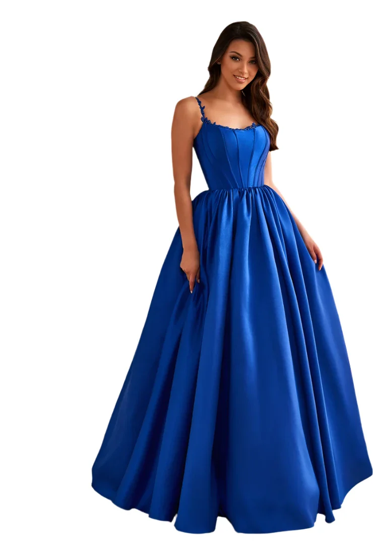 Ellie Wilde EW36221 Long Corset A Line Scoop Ballgown Prom Dress Formal Bridal Guest Couture - Image 4