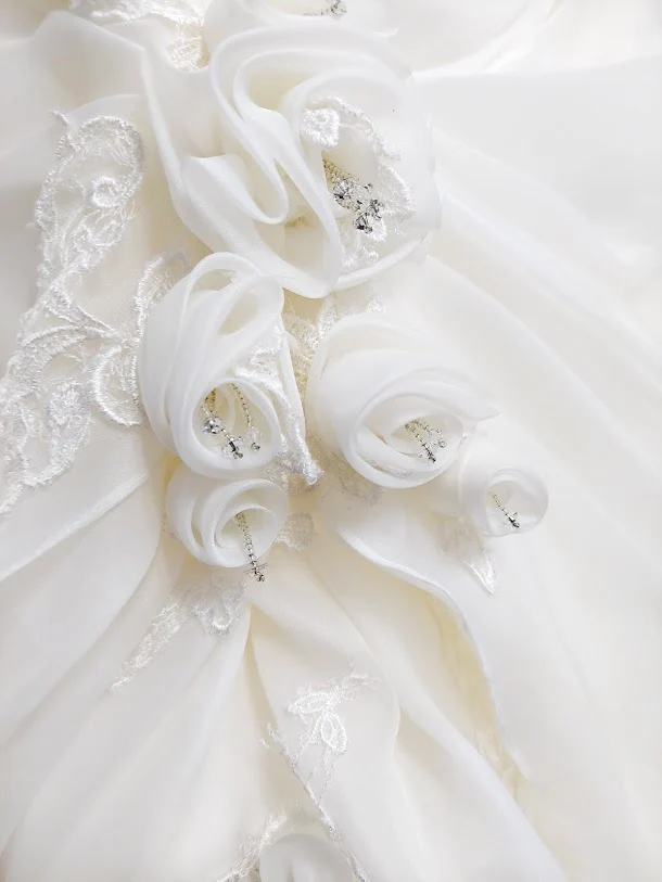 Impression Bridal Gown 10068 Size 28 Ivory Wedding Dress Ballgown One Shoulder - Image 4