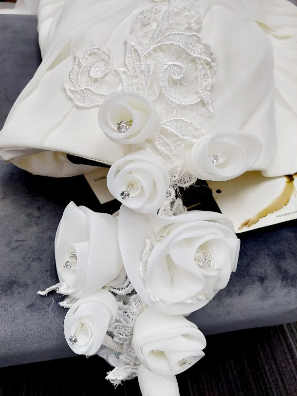 Impression Bridal Gown 10068 Size 28 Ivory Wedding Dress Ballgown One Shoulder - Image 5