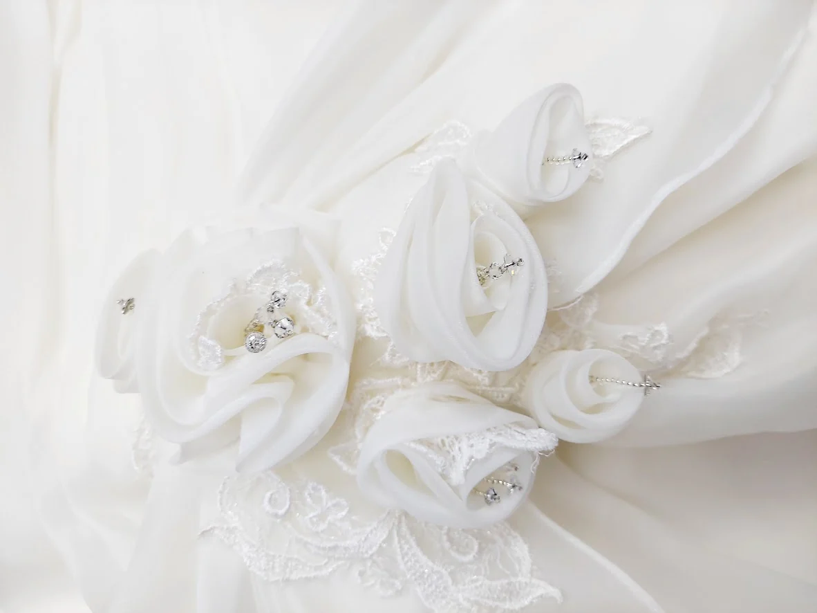 Impression Bridal Gown 10068 Size 28 Ivory Wedding Dress Ballgown One Shoulder - Image 9