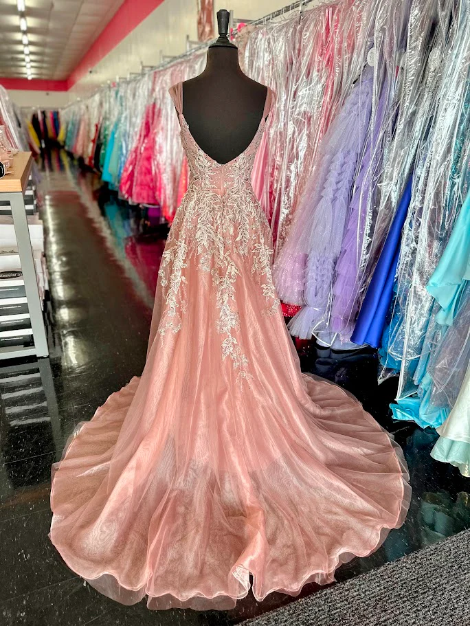 Johnathan Kayne 2226 Size 4 Mauve Fitted Dress Overskirt Mother Of Gown Formal Pageant - Image 2