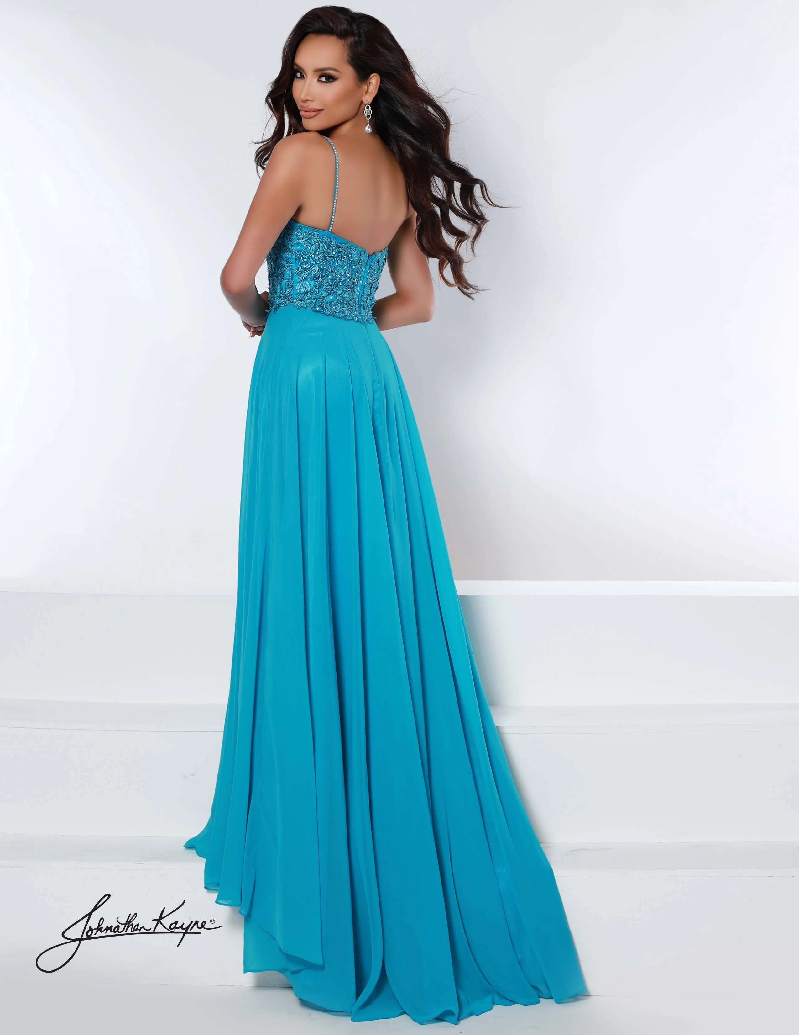 Johnathan Kayne 2447 Size 2 OCEAN Pageant Dress A Line - Image 2