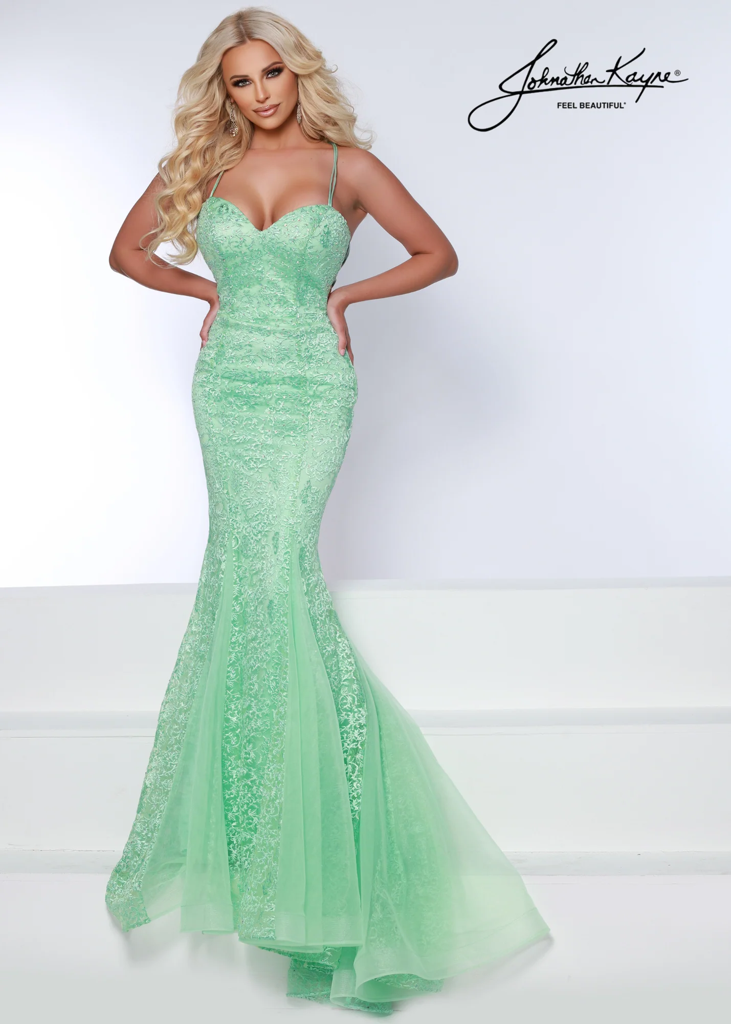 Johnathan Kayne 2644 Size 0 Magenta Lace Mermaid Dress Pageant - Image 5
