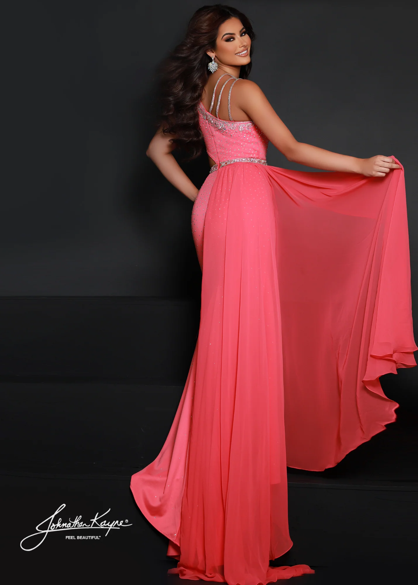 Johnathan Kayne 2688 Size 4 Canary Yellow Velvet Cape Cutout Pageant Dress Formal Gown - Image 4