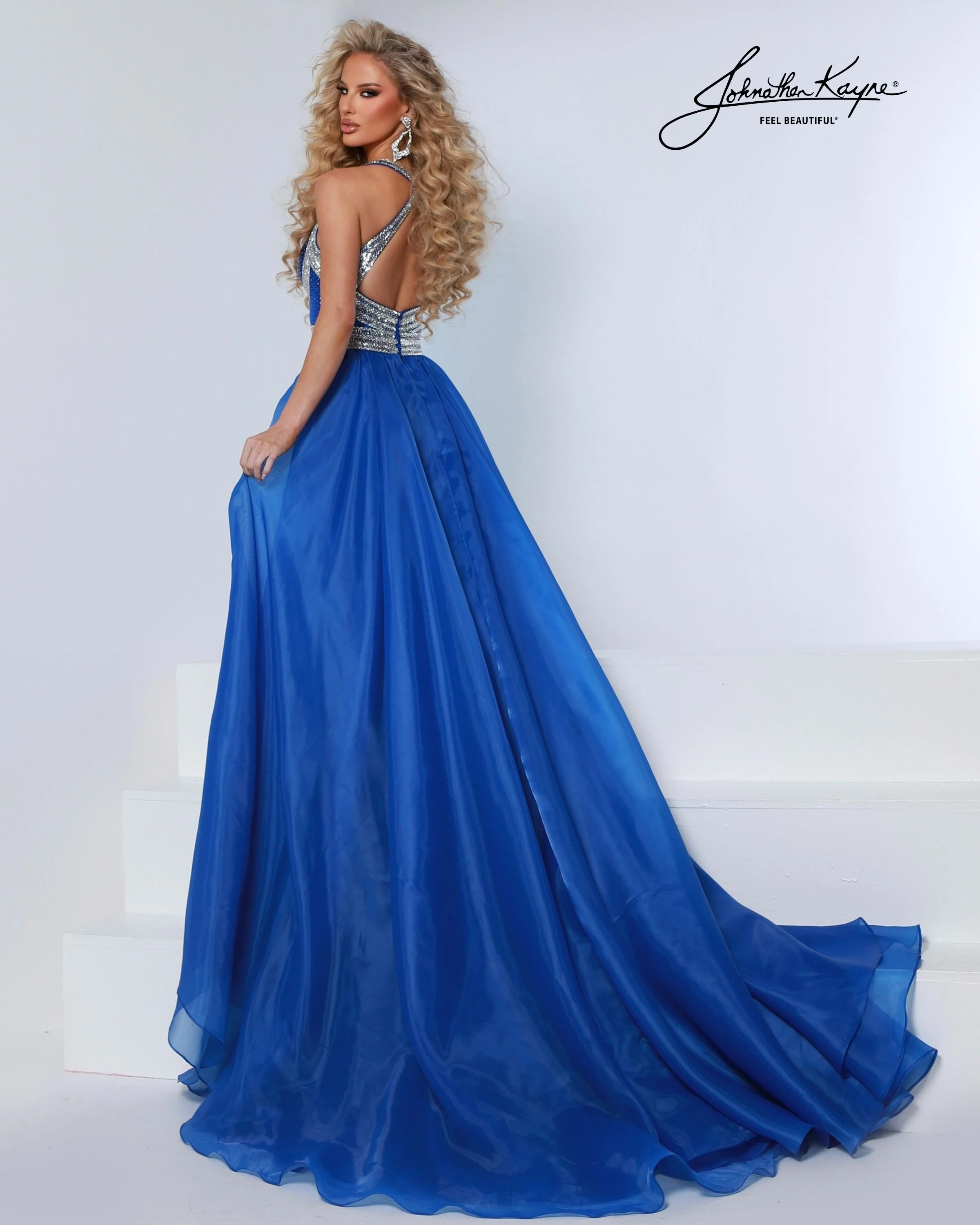Johnathan Kayne 3206 Prom Dress Pageant Gown Overskirt - Image 4