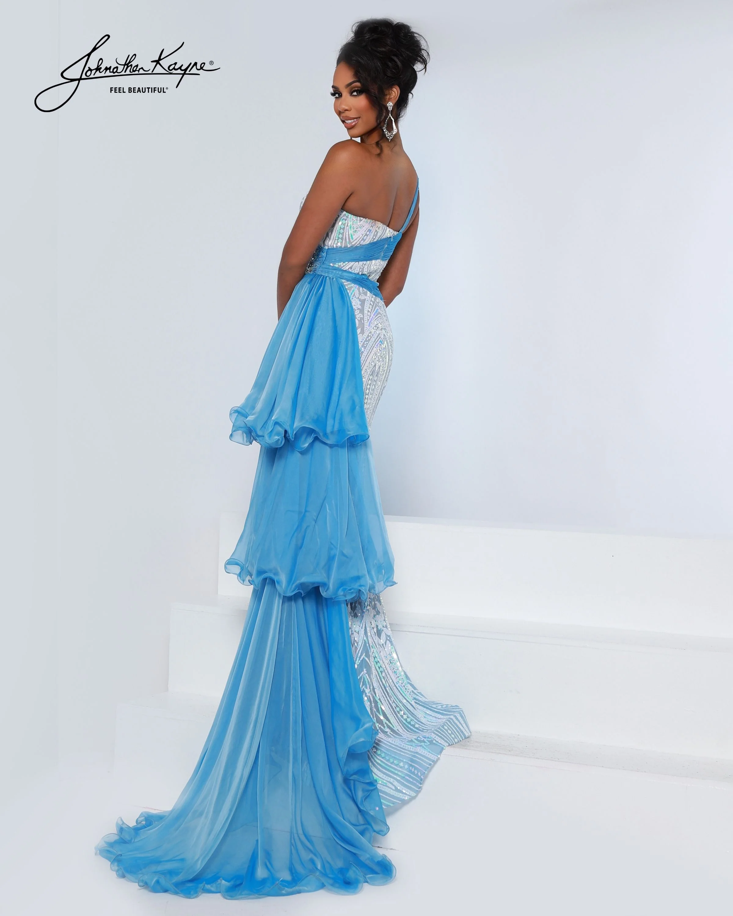 Johnathan Kayne 3219 Size 6 SKY Pageant Dress Prom - Image 2