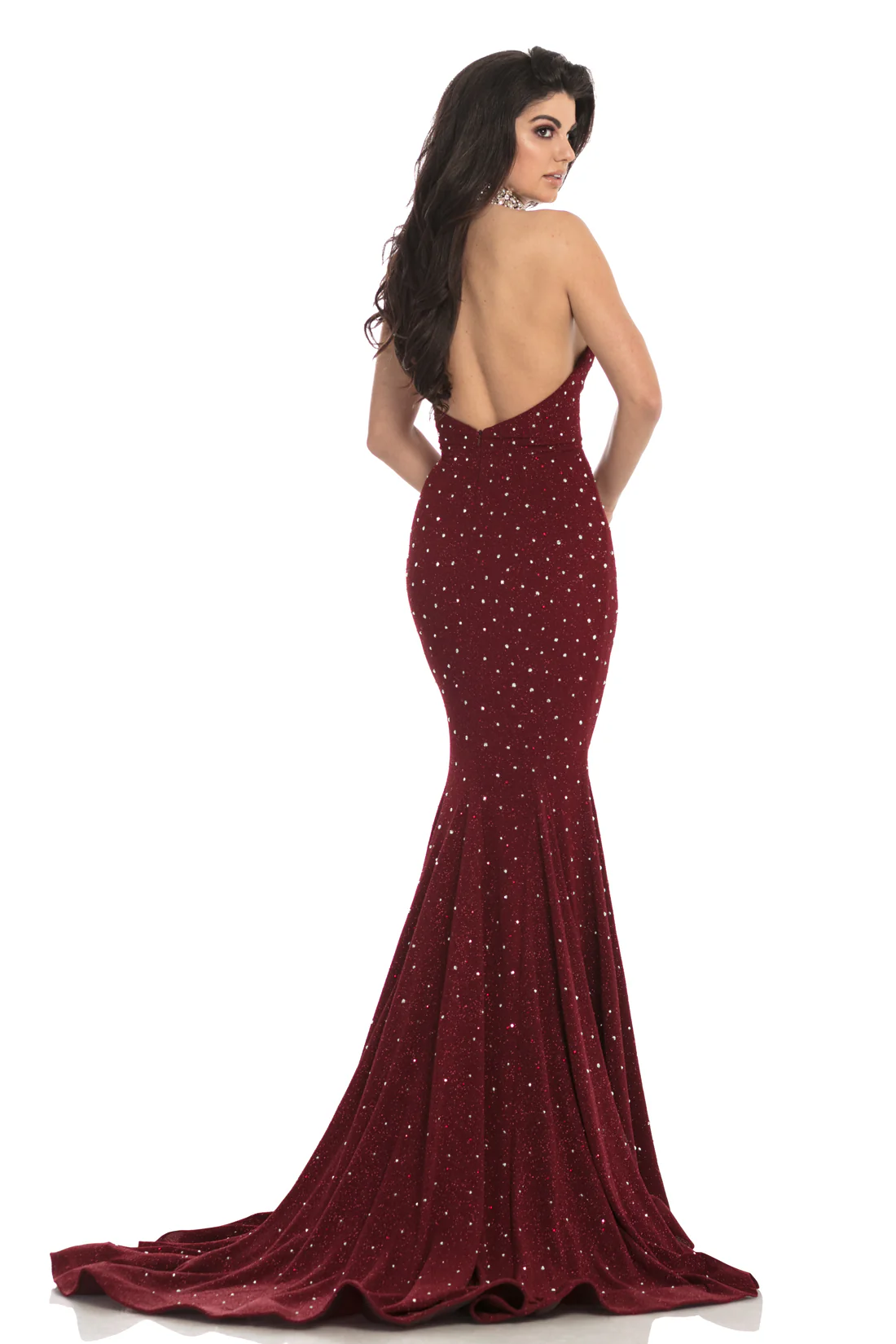 Johnathan Kayne 5235 Size 4 Embellished Glitter Mermaid Crystal Choker Prom Dress Pageant Gown - Image 3
