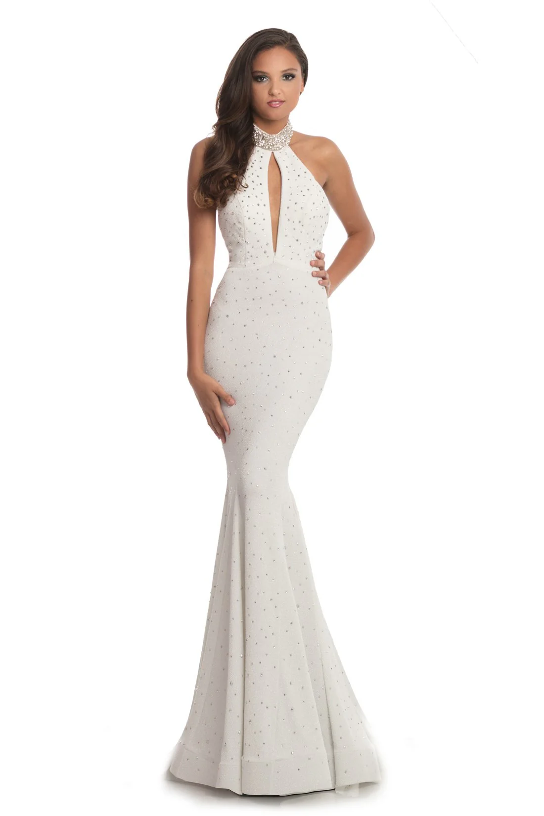 Johnathan Kayne 5235 Size 4 Embellished Glitter Mermaid Crystal Choker Prom Dress Pageant Gown - Image 5