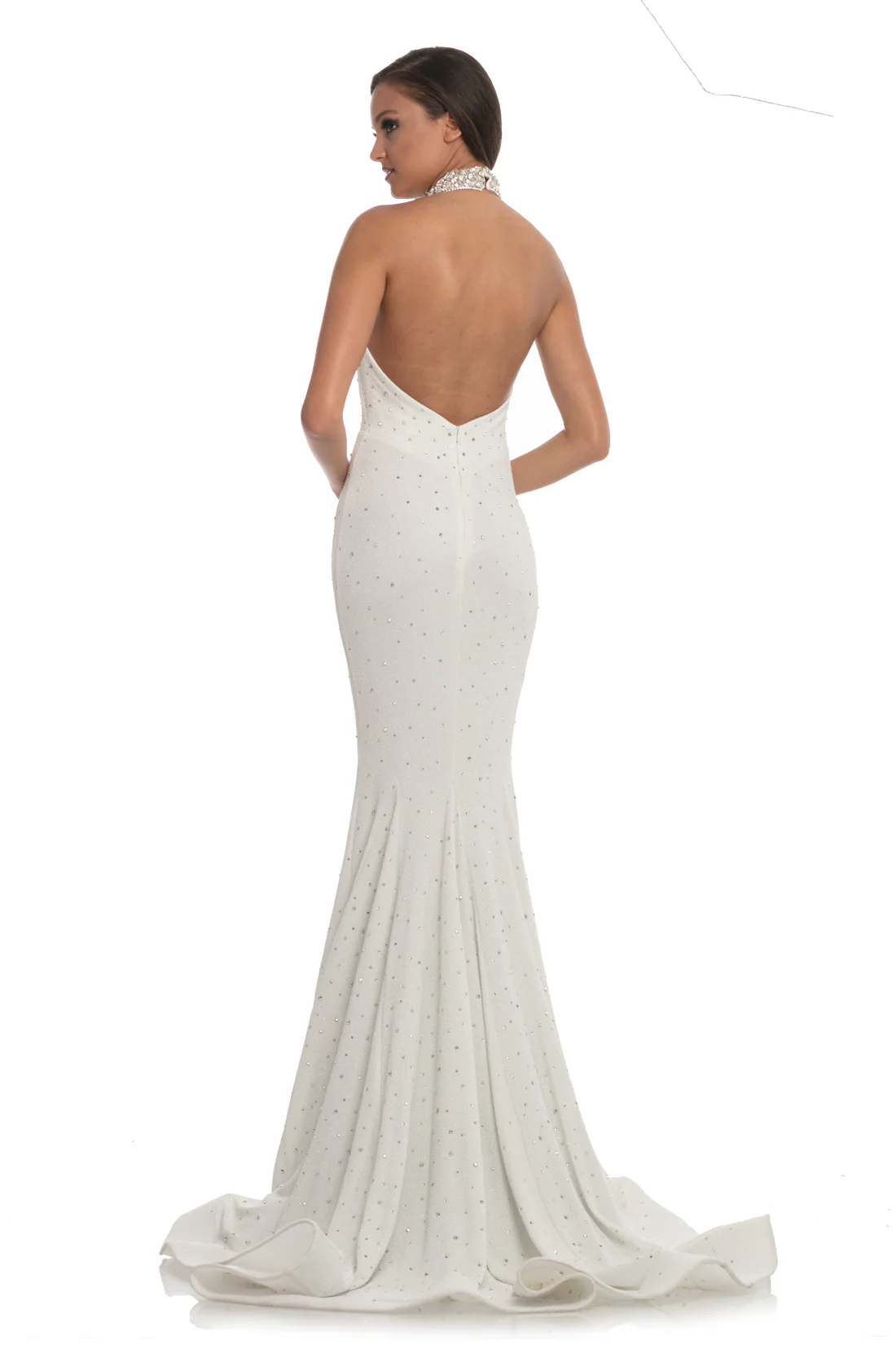 Johnathan Kayne 5235 Size 4 Embellished Glitter Mermaid Crystal Choker Prom Dress Pageant Gown - Image 6