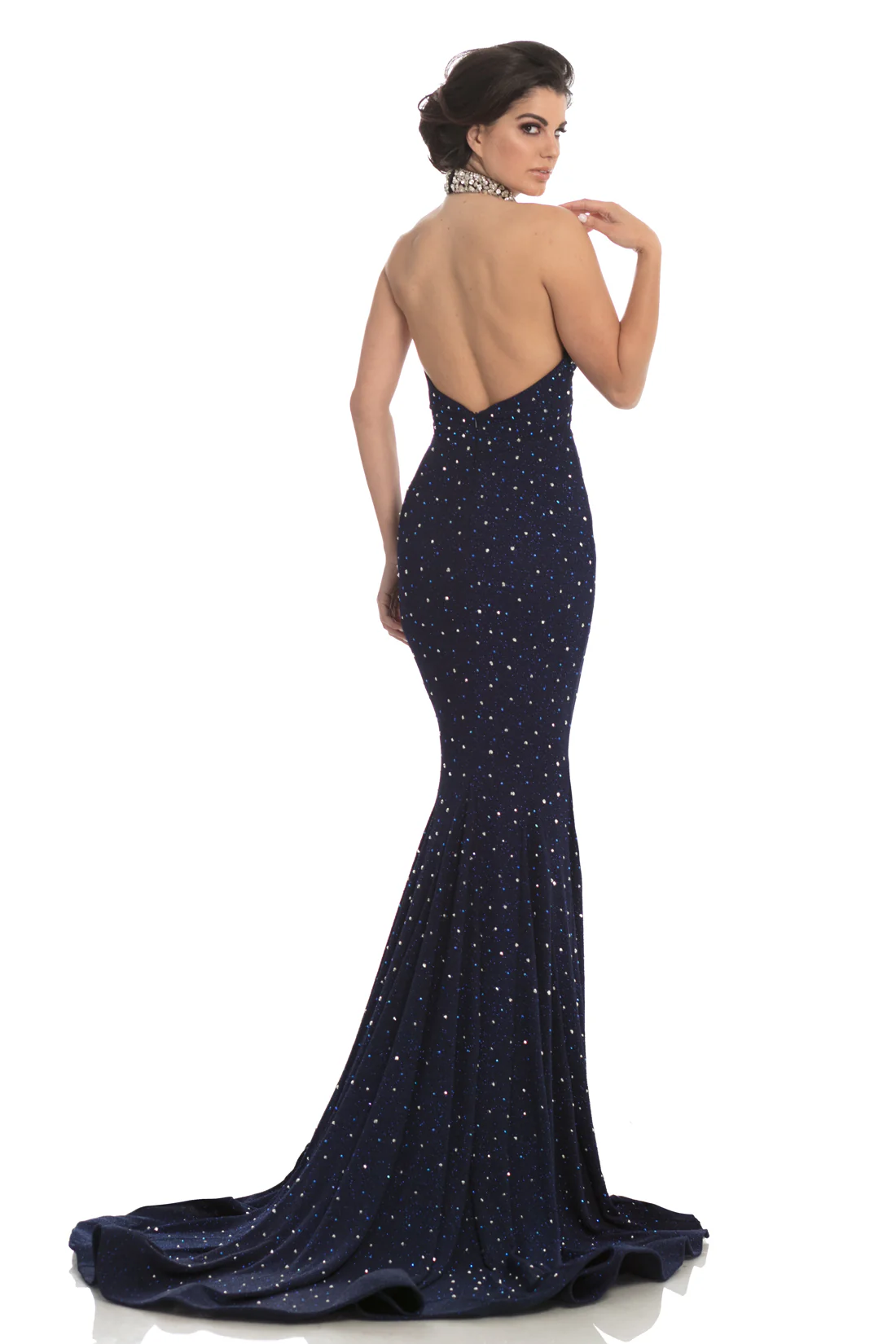 Johnathan Kayne 5235 Size 4 Embellished Glitter Mermaid Crystal Choker Prom Dress Pageant Gown - Image 8