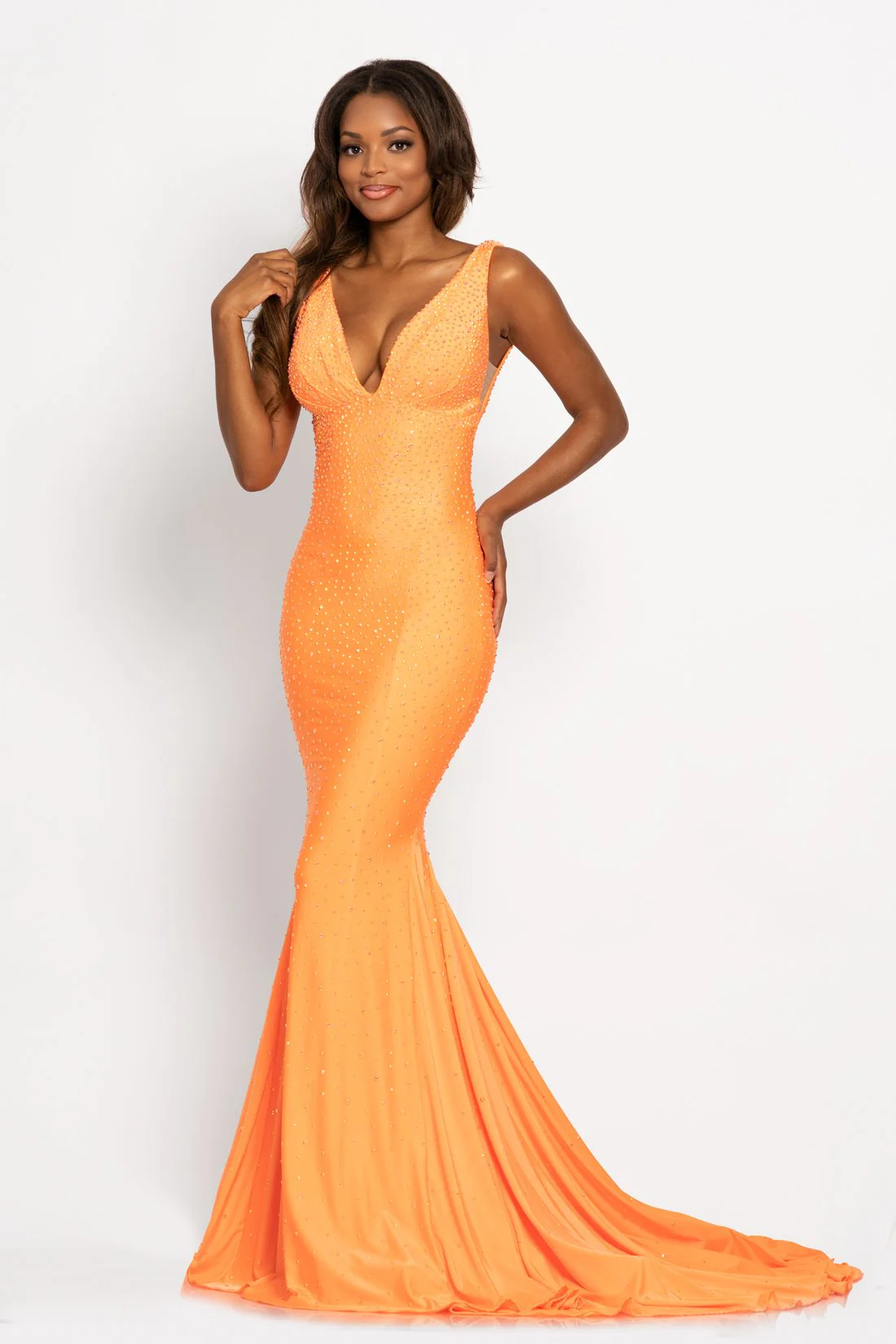 Johnathan Kayne 9213 Long Fitted Prom Dress Stretchy Evening Gown - Image 11