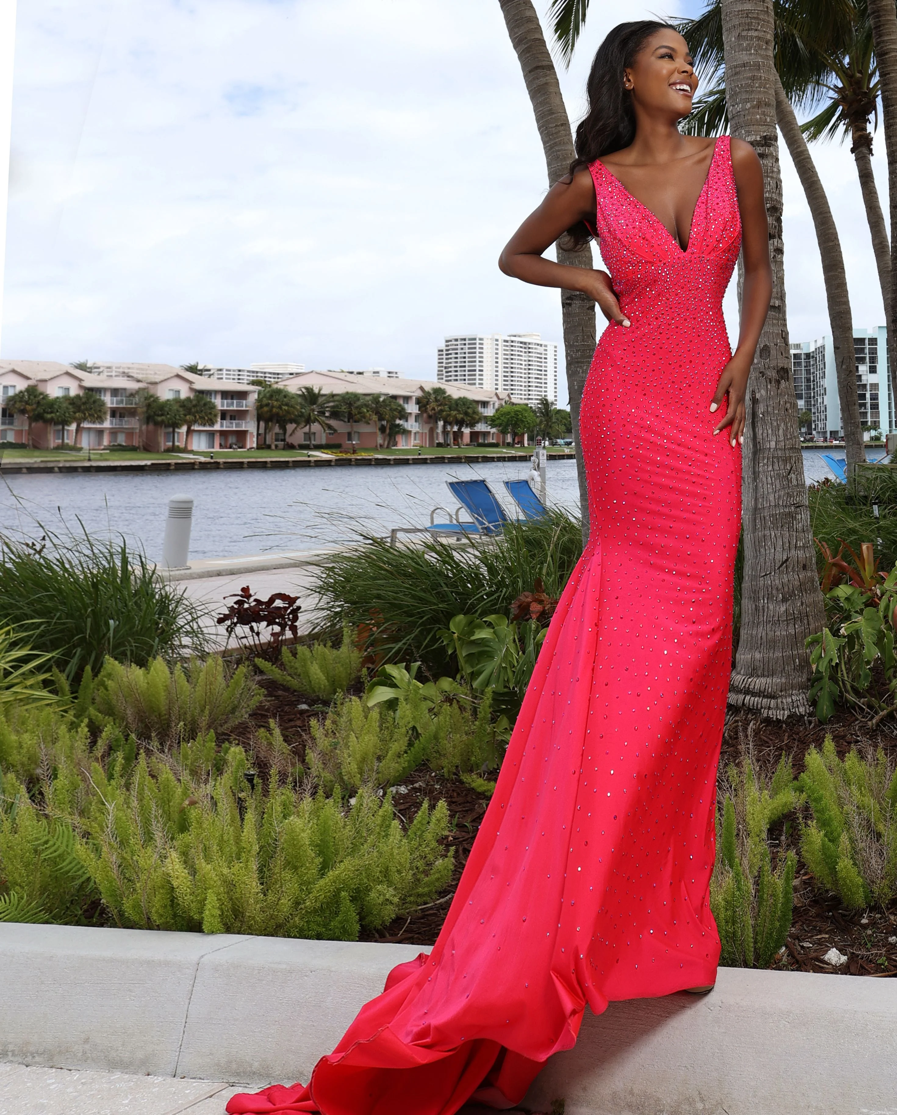 Johnathan Kayne 9213 Long Fitted Prom Dress Stretchy Evening Gown - Image 39