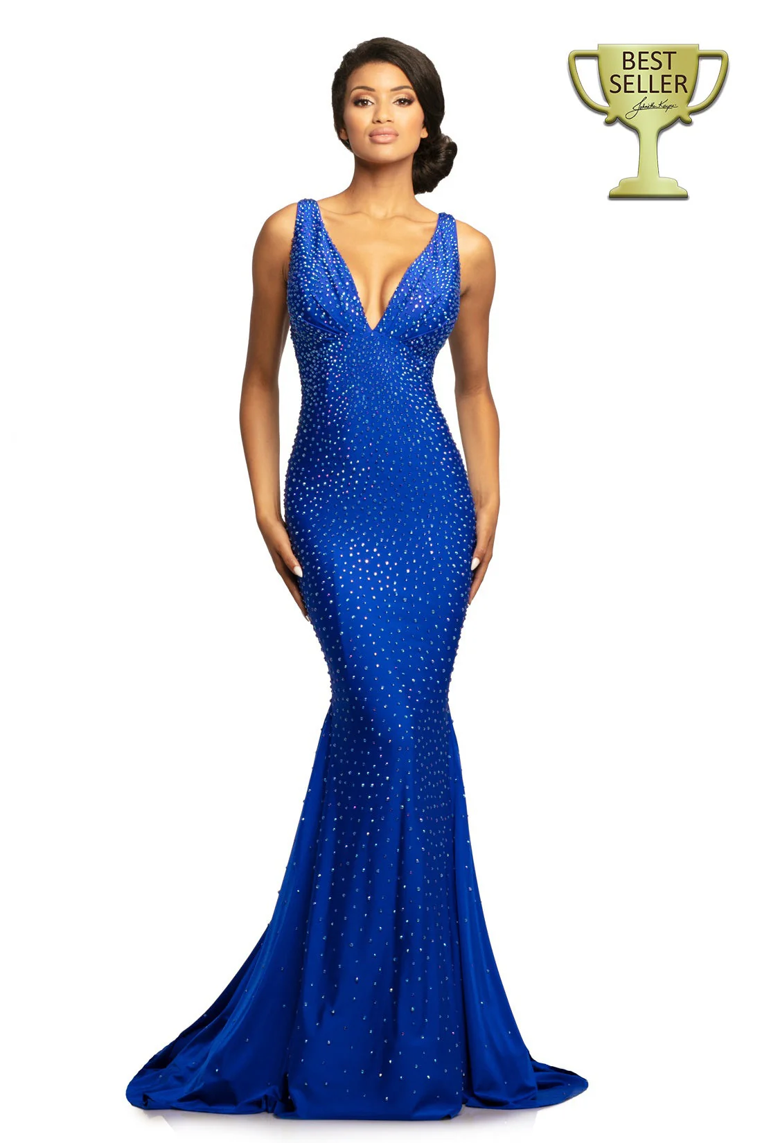 Johnathan Kayne 9213 Size 6 Lime Crystal Embellished Long Fitted Prom Dress Evening Gown - Image 9