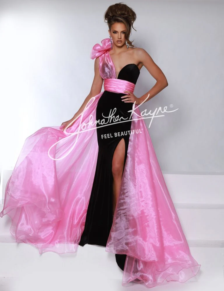 Johnathan Kayne Overskirt 2 Size 0 ROYAL One Shoulder Ruffle Pageant Overskirt Organza Formal Accessory - Image 3