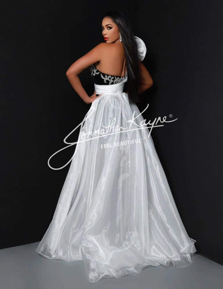 Johnathan Kayne Overskirt 2 Size 0 ROYAL One Shoulder Ruffle Pageant Overskirt Organza Formal Accessory - Image 7