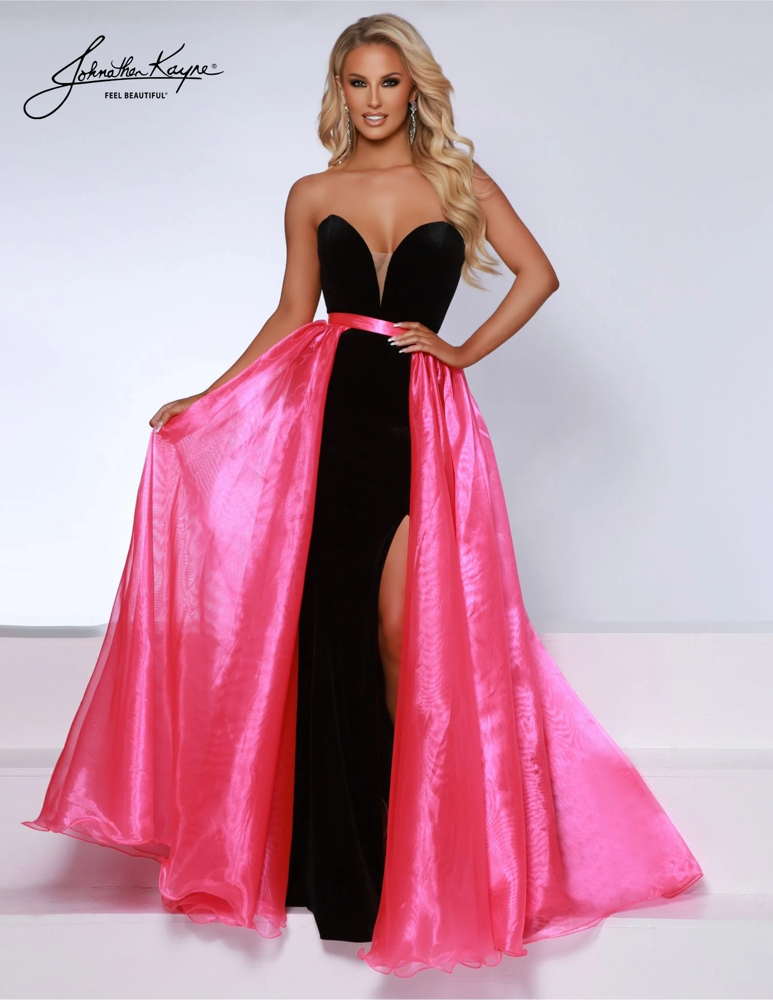 Johnathan Kayne Overskirt 1 Organza Detachable Pageant Accessory Formal Wear Wire Hem Long
