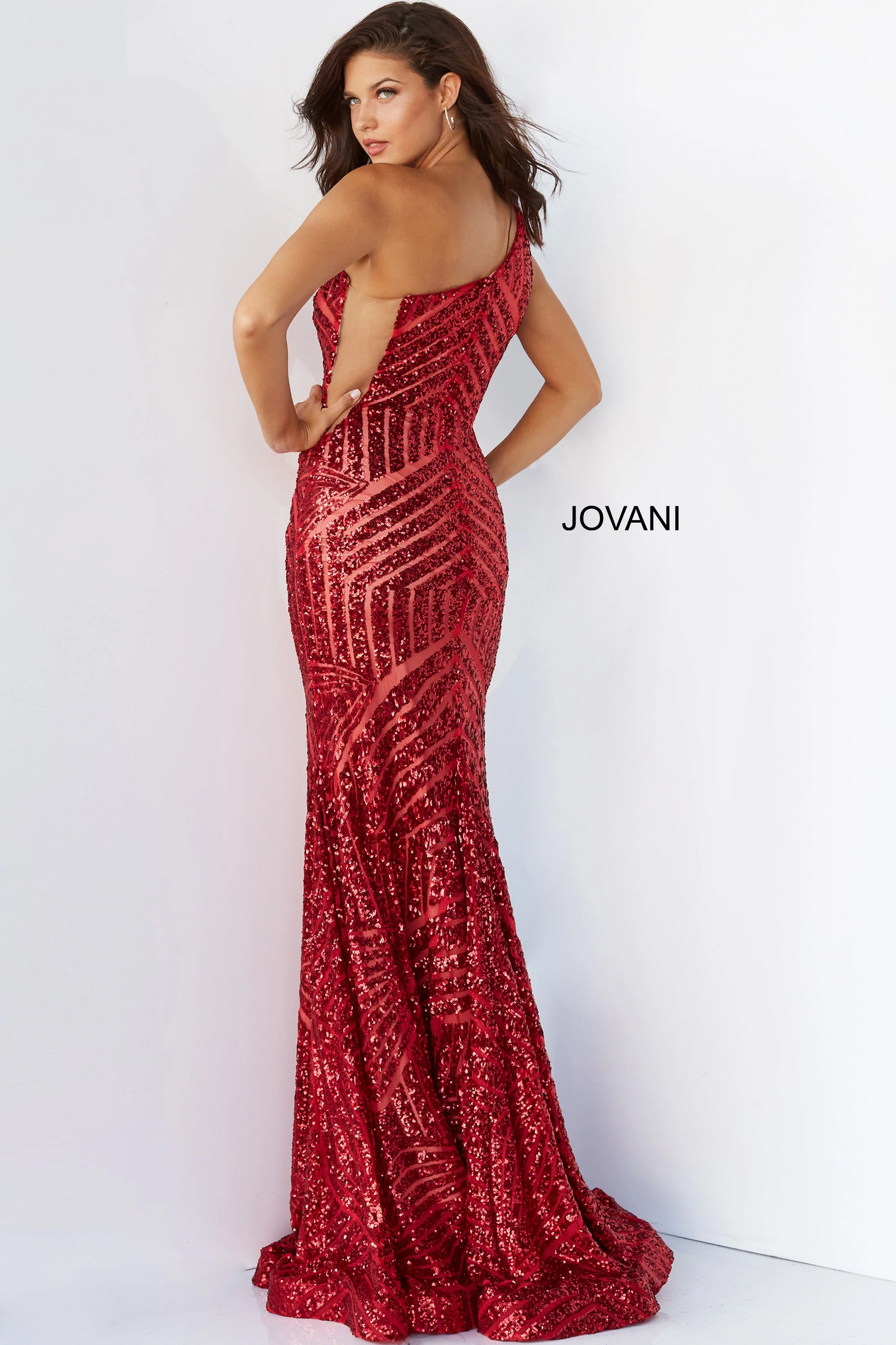 Jovani 06017 Size 2, 6 Purple Mermaid Prom Dress Sequin - Image 5