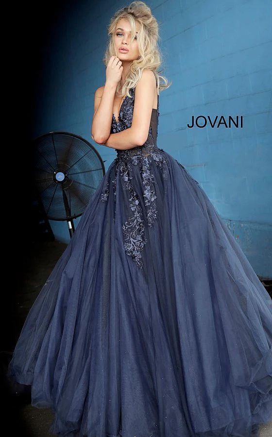 Jovani 55634 Size 00, 10 Fuchsia Ballgown Dress Prom Lace Tulle Pageant Sheer 3d Floral - Image 12