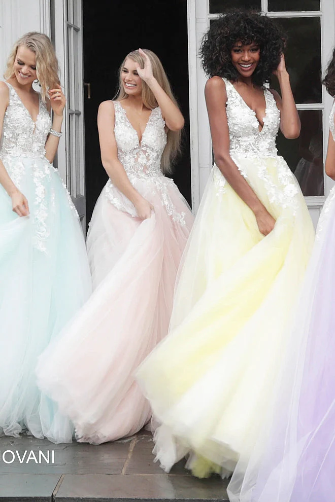 Jovani 55634 Size 00, 10 Fuchsia Ballgown Dress Prom Lace Tulle Pageant Sheer 3d Floral - Image 7