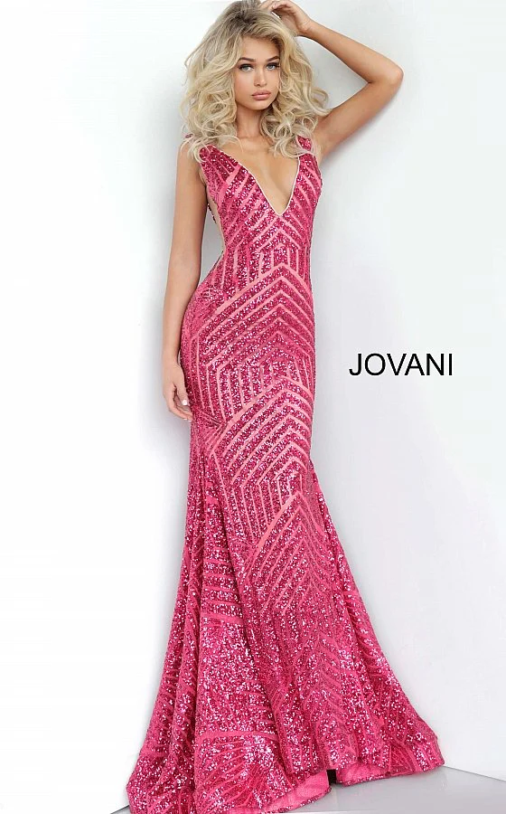 Jovani 59762 Size 0 Blush Nude prom dress Sequin - Image 20