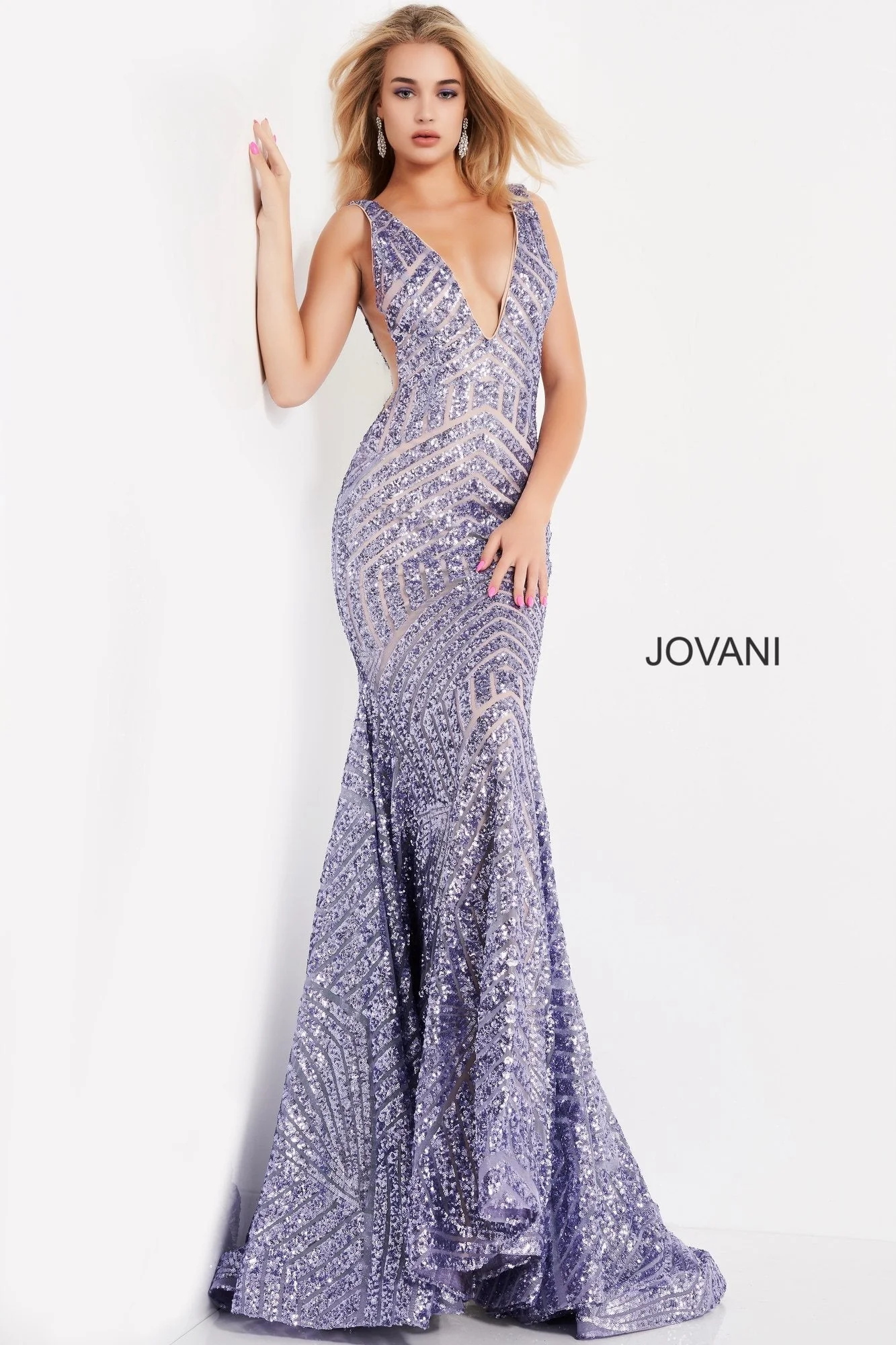 Jovani 59762 Size 0 Blush Nude prom dress Sequin - Image 28