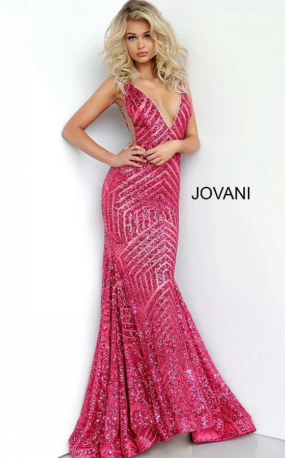 Jovani 59762 Size 0 Blush Nude prom dress Sequin - Image 29