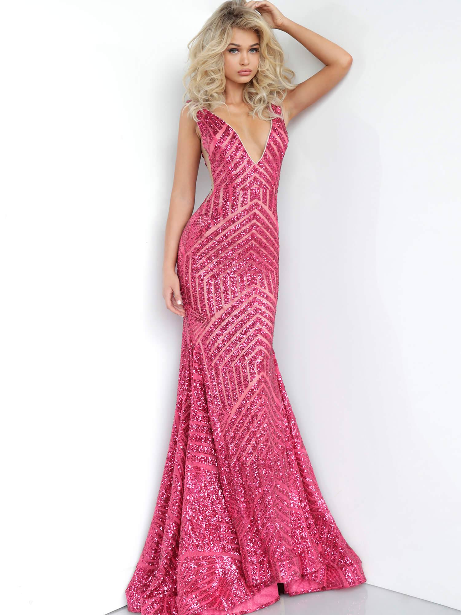 Jovani 59762 Size 0 Blush Nude prom dress Sequin - Image 31