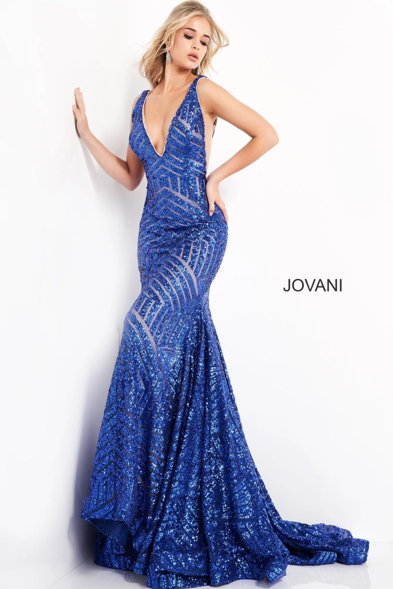 Jovani 59762 Size 0 Blush Nude prom dress Sequin - Image 46