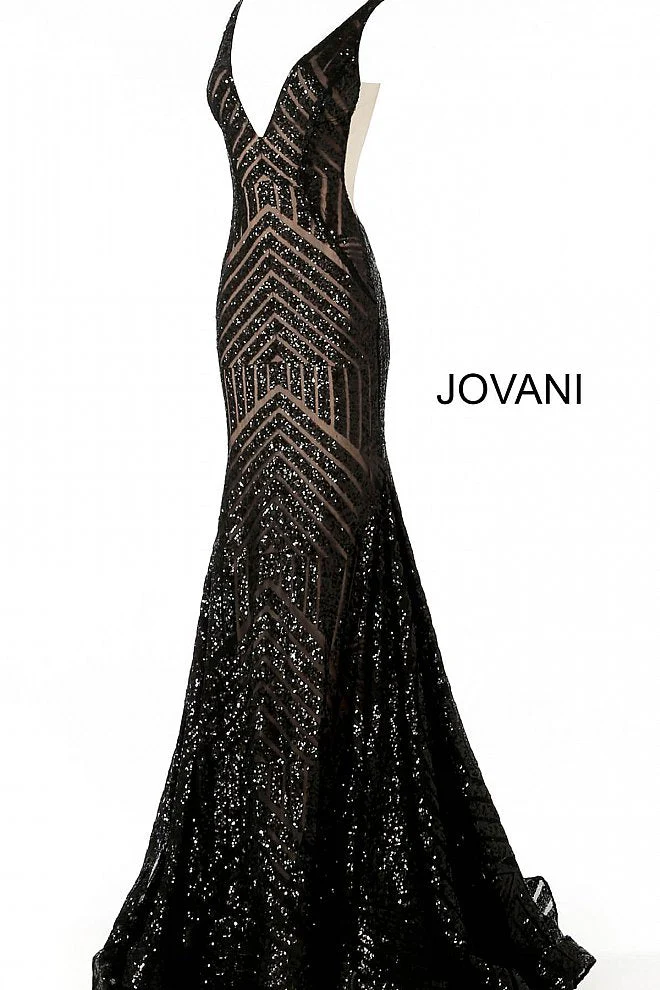 Jovani 59762 Size 10 Mint Prom Dress Sequin Embellished Mermaid Pageant Gown plunging neckline - Image 23