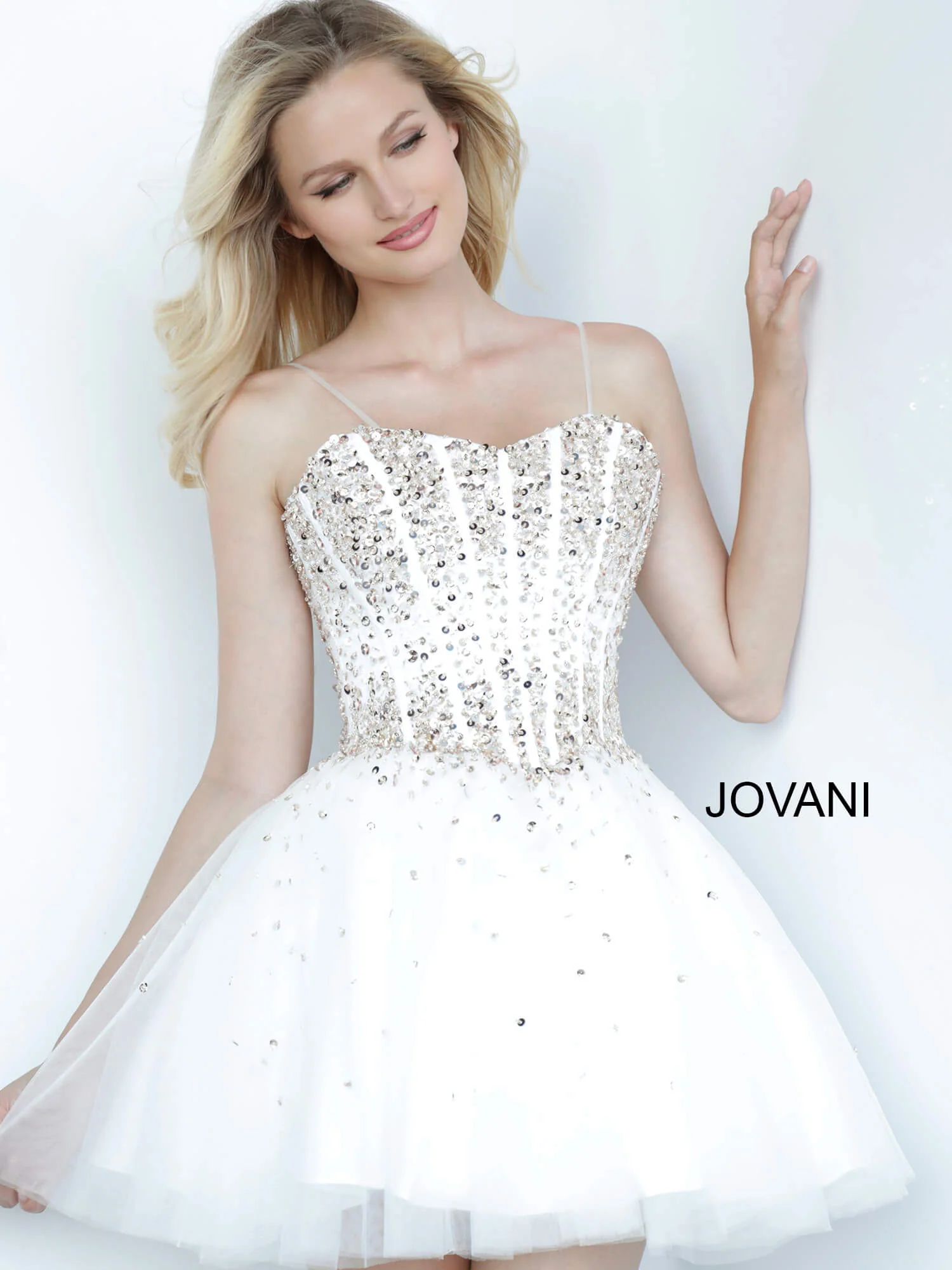 Jovani Kids K62533 Short Girls Fit Flare Party Dress Cocktail Corset Beaded Pageant - Image 3